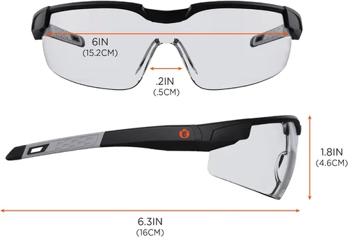 Vista 7 de Ergodyne Skullerz Dellenger Z87 - Gafas de seguridad antivaho con patillas ajustables