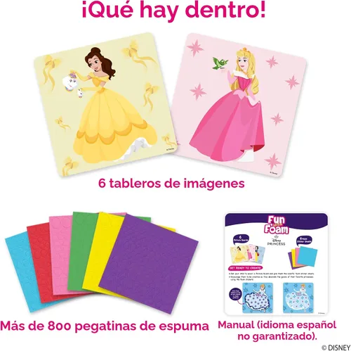 Vista 3 de Skillmatics Arte de calcomanías de espuma – Disney Princess, más de 800 calcomanías de espuma 3D, diversión sin desorden para niños, kits