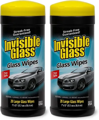 Vista 8 de Invisible Glass 90166 Toallitas de limpieza de vidrio grandes para ventanas, espejos y vidrio sin manchas, sin pelusas, sin amoníaco, aptas