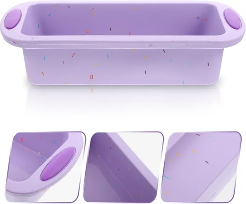 Vista 6 de Reusable Silicone Loaf Mold Non-Stick Bread Pan for Baking Bread, Brownies, and Cakes, Suitable for Home and Bakery Use
