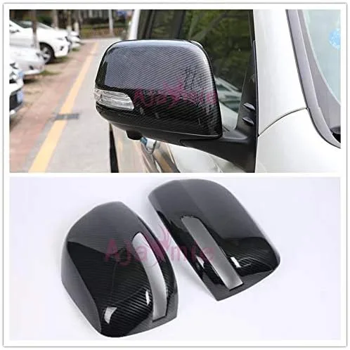 Vista 6 de Para Toyota Land Cruiser 150 Prado FJ150 2010-2018 Fibra de Carbono Color Puerta Espejo Cubierta Vista Trasera Superposición Trim Car-Styling Prado