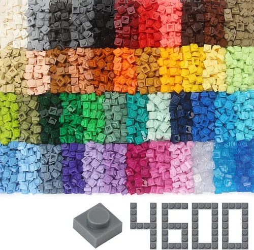 Vista 8 de Basic 1000 Piezas Placa 1x1 Ladrillos Creativos 20 Colores Piezas Conjunto de Bloques de Construcción y Juego Juguete Compatible con 3024 Accesorios