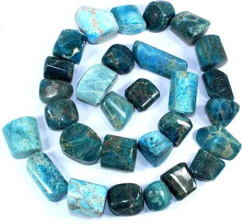 Vista 25 de Jet Amazonite - Piedra rodada de 3.53 oz aprox. de 0.75 a 1 pulgada con bolsa de terciopelo (Amazonita)