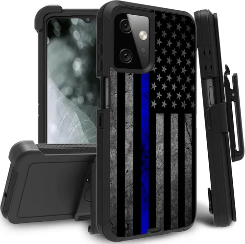 Vista 53 de Funda para Motorola Edge 2021 / Moto Edge 5G UW, protección resistente de 3 capas híbridas a prueba de golpes con funda de clip para cinturón