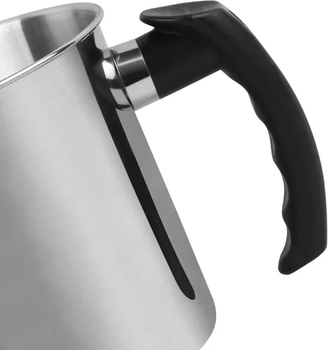Vista 3 de Olla para hacer velas, capacidad de 2 libras, olla de fusión de cera de doble caldera, boquilla de vertido antigoteo y mango resistente al calor