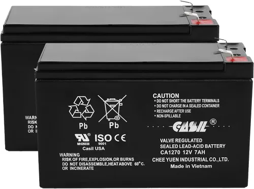 Vista 10 de Casil Batería de repuesto de 12 V 5 AH compatible con Razor E125 E150 Batería de Scooter Eléctrico - Paquete de 2