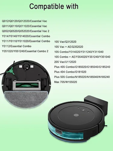 Vista 2 de Piezas de repuesto para cepillo de barrido de bordes para iRobot Roomba Essential Series, cepillo lateral para 104, 105, 205, 405, 404, 505, Q0120