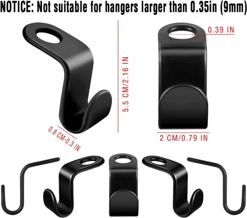 Vista 4 de 150 ganchos de conector para colgar ropa, clips extensores de percha, ganchos en cascada para colgar ganchos de conexión en cascada de alta