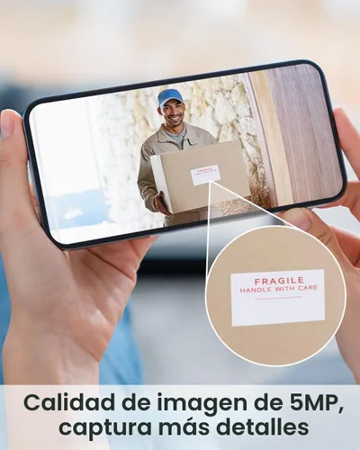 Vista 2 de ieGeek Timbre inalámbrico sin suscripción, visión nocturna ultra clara de 5 MP, detección de movimiento PIR, timbre de video con timbre