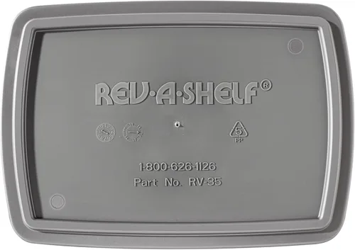Vista 4 de Rev-A-Shelf Basurero de 33 L, Plateado Plata