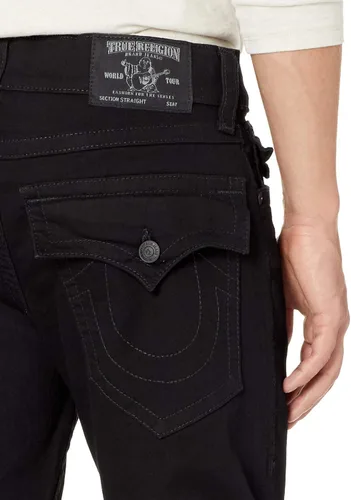 Vista 4 de True Religion Ricky - Jeans de pierna recta de tiro bajo con bolsillos traseros con solapa, Indigo Traveler