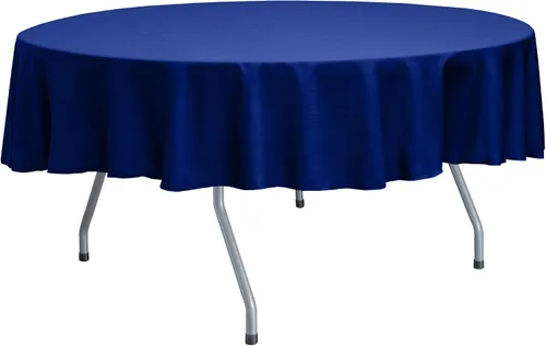 Vista 46 de Ultimate Textile Mantel redondo reversible Shantung Satin Majestic de 84 pulgadas, color rosa hielo