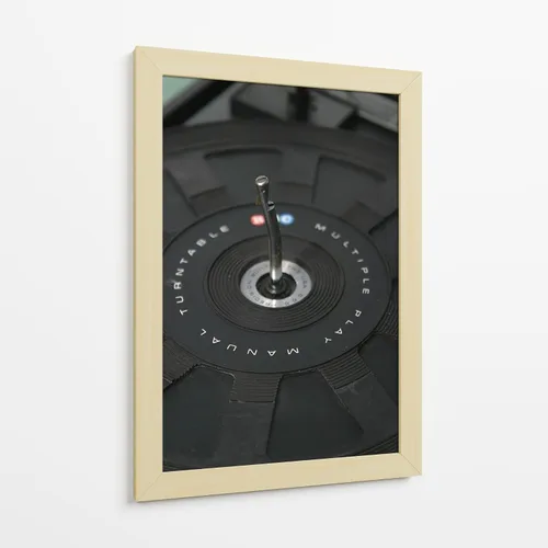 Vista 9 de Canvas Lab Turntable III by Renee W. Stramel 7 x 11 in Fine Art Framed Print, Frame Color: Black, With Mat Architecture, Black and White