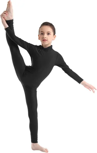 Vista 2 de FEESHOW Body de longitud completa para niños y niñas, de elastano, zentai, leotardo de gimnasia