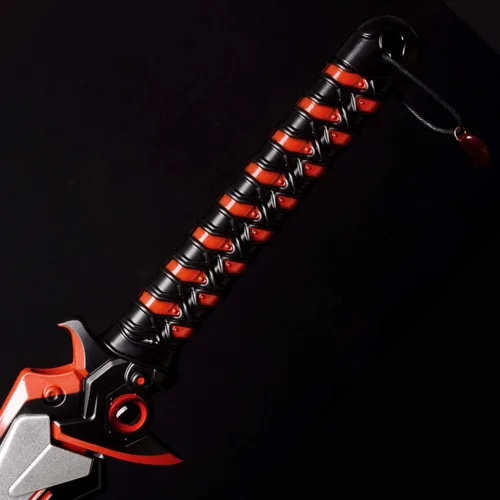 Vista 4 de Sword fort Genji - Espada katana real hecha a mano de acero japonés para cosplay, espadas Muramasa rojo/verde