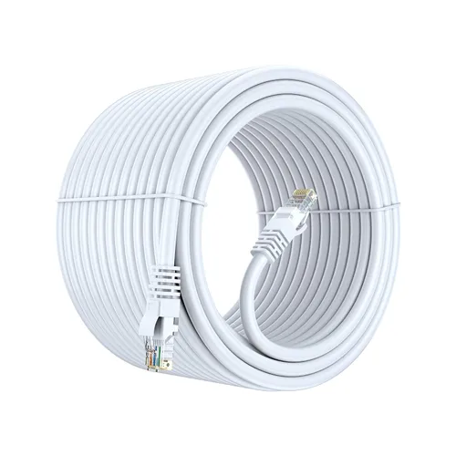 Vista 30 de Maximm Cable Ethernet Cat 6 de 30 pies, cobre 100% puro, cable LAN Cat6, cable de Internet, cable de conexión y cable de red, UTP (negro) de 30 pies