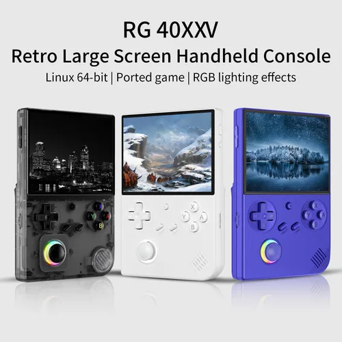 Vista 2 de Anbernic RG40XX V - Consola de juegos de mano retro, RG40XXV de 4.0 pulgadas, pantalla IPS sistema Linux integrado 64G TF tarjeta 5528