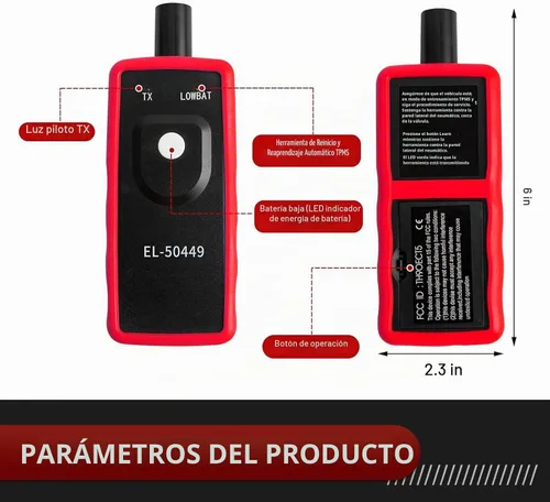 Vista 2 de EL-50449 Herramienta de reinicio TPMS, herramienta de programación TPMS de reinicio del sensor de presión de neumáticos, compatible con Lincoln