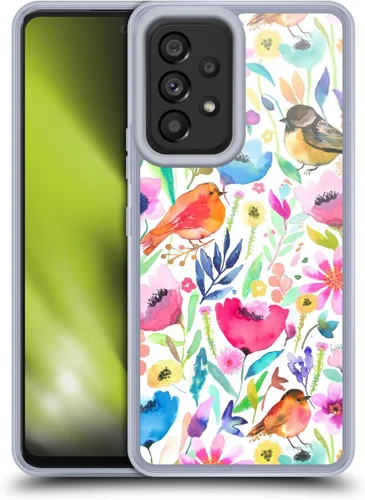Vista 13 de Head Case Designs Officially Licensed Ninola Brushstrokes Black Summer Patterns Gel Case [Military Grade Protection] Compatible with Samsung Galaxy