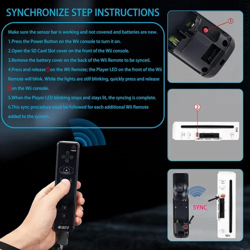 Vista 2 de Wii Remote Controllers with Motion Plus and Wii Nunchucks, Remote Controller Compatible with Wii Wii U (Black) - 2 Packs