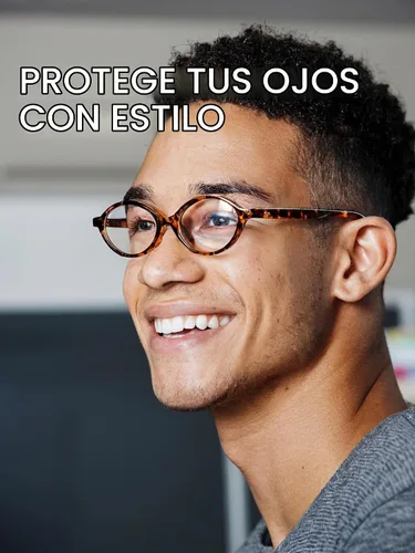 Vista 6 de Oval Blue Light Blocking Glasses Vintage Y2K Anti Eyestrain Protection TV Computer Gaming for Women Reno