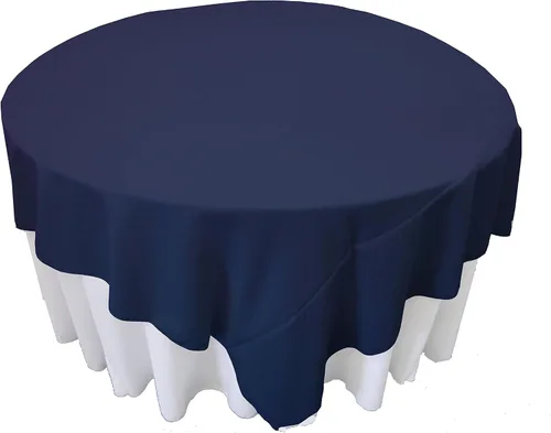 Vista 84 de LA Linen. Mantel cuadrado de popelina de poliéster
