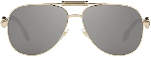 Vista 2 de Versace VE2236 Oro pálidoplata espejada gris claro talla única Oro pálidoNegroOro Medusa Logo VE 2236 lente-59 Puente-14 B-50.4 ED-67.4 Temple-140