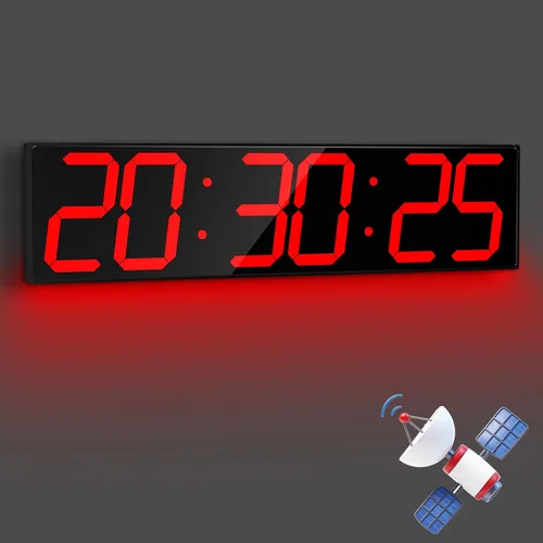 Vista 11 de CHKOSDA 28 Inch Oversized Digital Wall Clock with Seconds and GPS - Blue