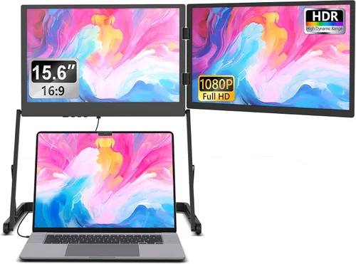 Vista 11 de TriCreate 16 FHD 16" Triple Monitor Extensor portátil