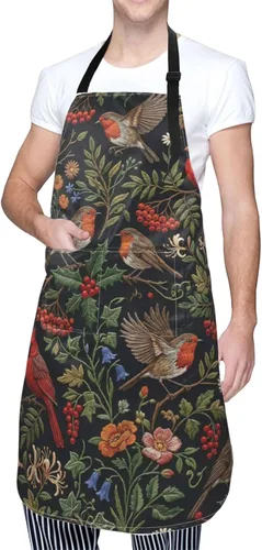 Vista 2 de Delantal impermeable de mandalas encantador delantal de cocina delantal ajustable unisex