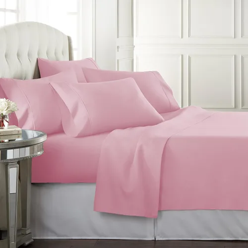 Vista 18 de Danjor Linens - Juego de sábanas tamaño completo para adolescentes, sábanas premium de hotel con 4 fundas de almohada, microfibra cepillada ligera