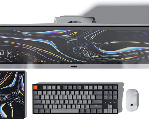 Vista 7 de Keychron K8 Tenkeyless Teclado mecánico inalámbrico para Mac retroiluminación RGB Bluetooth multitarea teclado de juegos con cable tipo C