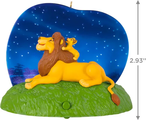 Vista 5 de Adorno de Navidad colgante Hallmark Keepsake 2024, Disney El Rey León 30 aniversario Siempre ahí para guiarte con luz y sonido, Regalos para fans