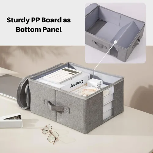 Vista 3 de Almacenamiento debajo de la cama con ventana transparente/tela resistente 600D, bolsas de almacenamiento debajo de la cama para ropa, ropa, manta