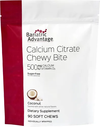 Vista 9 de Bariatric Advantage Picaduras masticables de citrato de calcio 500 mg - Altamente absorbible y digerible - Vitamina D3 - Suplemento de calcio