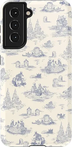 Vista 398 de Casely Funda para Galaxy S9 Postura de cadáver Yoga de esqueleto Diseño protector delgado esencial de doble capa