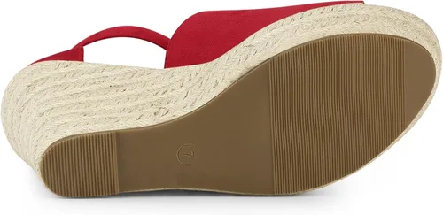 Vista 5 de Allegra K Alpargatas con plataforma y tacones para mujer