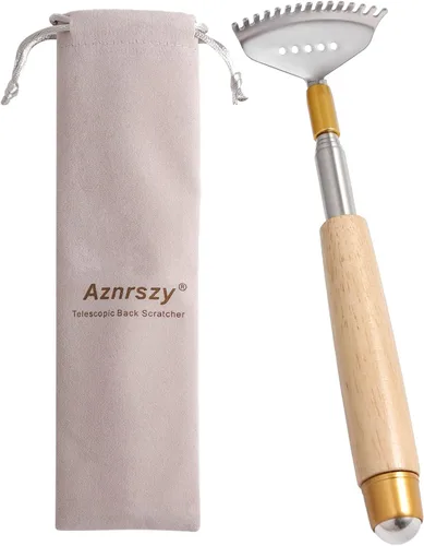 Vista 8 de Rascador de espalda para mujeres y hombres extensible con rodillo Rojo oscuro