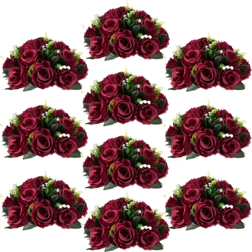 Vista 49 de Centros de mesa de flores para mesas de boda: decoraciones de mesa de Halloween, bolas de flores negras, centros de mesa para compromiso, ceremonia
