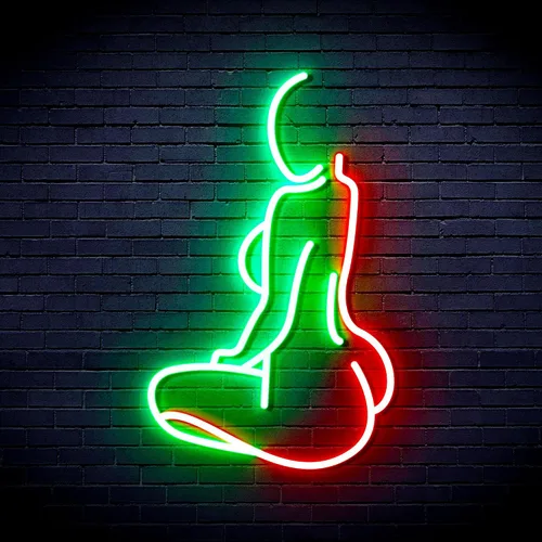 Vista 10 de ADVPRO Señora Back Shape Flex Silicone LED Neon Sign - Azul - st16s32-fnu0267-b