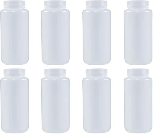 Vista 15 de Botellas de reactivo de 60 ml 2 oz de naturaleza de boca ancha de HDPE con tapas de PP Paquete de 50