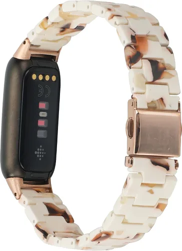 Vista 2 de Wongeto Compatible con correas Fitbit Luxe/Luxe SE para mujer, correa de resina con hebilla de acero inoxidable bandas de repuesto para Fitbit Luxe