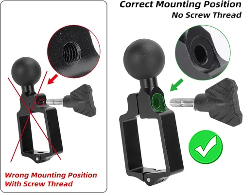 Vista 3 de Roykaw Soporte de teléfono para carrito de golf compatible con EZGO/Club Car/Yamaha, liberación rápida y bloqueo de un solo toque/selección y lugar