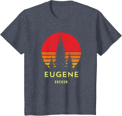 Vista 53 de Camiseta Eugene Oregon, Negro, S