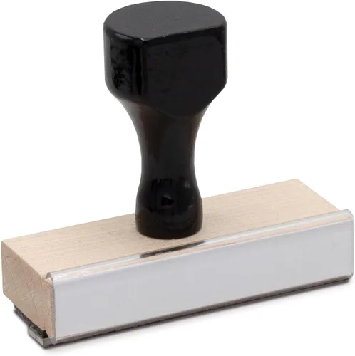 Vista 9 de Infusion Sello de madera tradicional con mango de madera negra (1" x 1")
