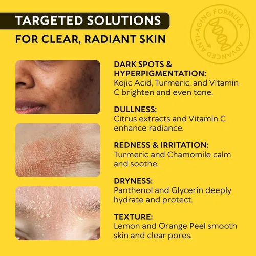 Vista 6 de Almohadillas limpiadoras de ácido kójico de cúrcuma para la cara, esponjas exfoliantes con vitamina C y limón, lavado facial espumoso para una piel
