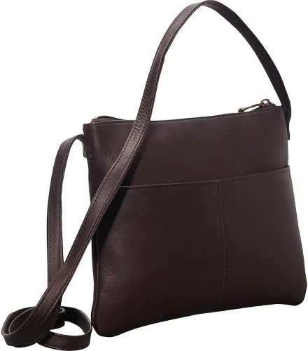 Vista 4 de Le Donne Bandolera de bolsillo de cuero - Bolso de mujer de cuero de vaca colombiano