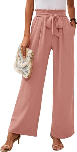 Vista 92 de Heymoments Wide Leg Pant for Women High Waist Trouser A01-negro