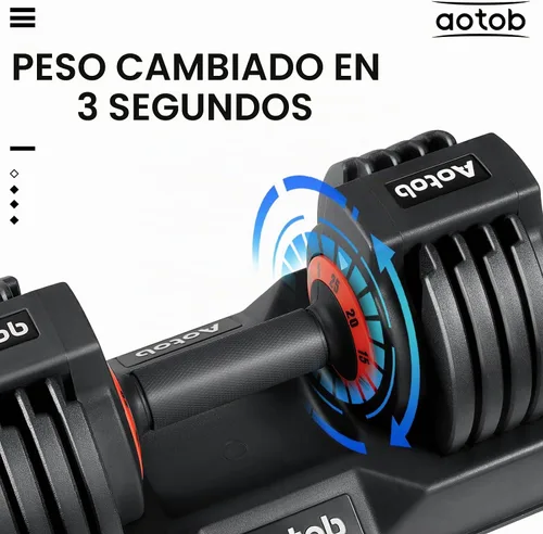 Vista 2 de AOTOB Adjustable Dumbbell Set 25/55 Lbs (Pair) Set of 2