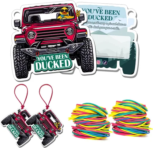 Vista 14 de You've Been Ducked - Tarjeta de juego, tarjeta de juego para Jeep o SUV, etiquetas de pato, pato de goma para etiquetas, diseño de automóvil de 4 4